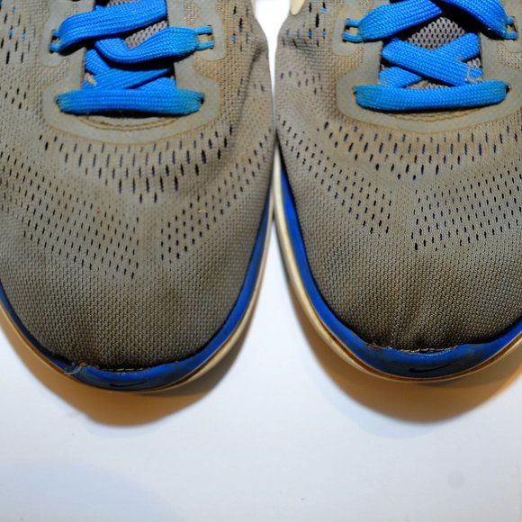 Men's Nike Flex Running Shoe Sneaker Size 9 Gray & Royal Blue RN 830369-004 - Picture 7 of 10